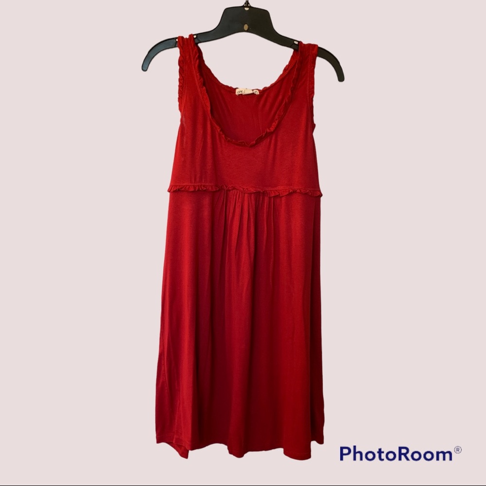 Red Sleeveless Sundress Size XL